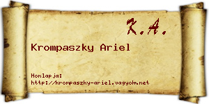 Krompaszky Ariel névjegykártya